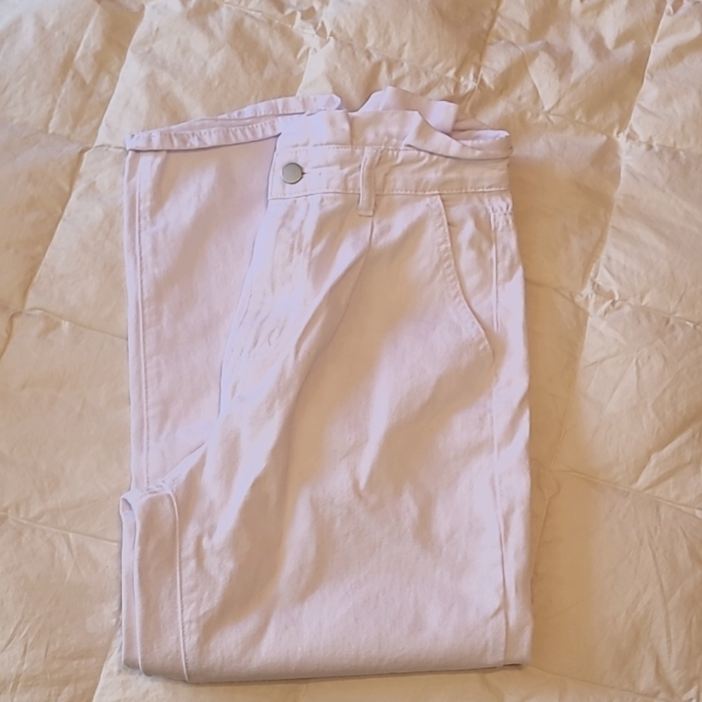 White Shein crop Jeans